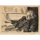 Anders Zorn - Omnibus (Etching) 1892 - 24x32 Inch Rolled Canvas Wall Art Print