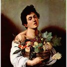 Boy with fruit basket by Caravaggio - 24x32 Inch Rolled Canvas Wall Art Print