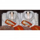 British School - The Cholmondeley Ladies - 24x32 Inch Rolled Canvas Wall Art Print British School - The Cholmondeley Ladies - 24x32 Inch Rolled Canvas Wall Art Print