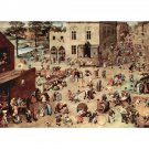 Child's play by Pieter Bruegel - 24x32 Inch Rolled Canvas Wall Art Print