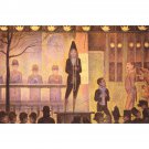Circus parade by Seurat - 24x32 Inch Rolled Canvas Wall Art Print