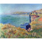 Cliffs at Varengeville by Monet - 24x32 Inch Rolled Canvas Wall Art Print