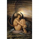 Elihu Vedder - Soul in Bondage - 24x32 Inch Rolled Canvas Wall Art Print