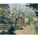 Flowering Plum Tree, Eragny, 1894 - 24x32 Inch Rolled Canvas Wall Art Print Flowering Plum Tree, Eragny, 1894 - 24x32 Inch Rolled Canvas Wall Art Print