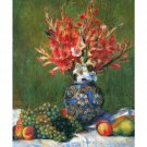 Flowers and Fruit by Renoir - 24x32 Inch Rolled Canvas Wall Art Print