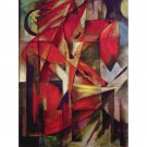 Foxes by Franz Marc - 24x32 Inch Rolled Canvas Wall Art Print