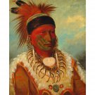 George Catlin - White Cloud, Chief of the Iowas - 24x32 Inch Rolled Canvas Wall Art Print George Catlin - White Cloud, Chief of the Iowas - 24x32 Inch Rolled Canvas Wall Art Print
