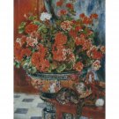 Geraniums and Cats, 1881 - 24x32 Inch Rolled Canvas Wall Art Print Geraniums and Cats, 1881 - 24x32 Inch Rolled Canvas Wall Art Print