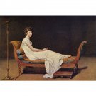 Portrait of Madame Recamier by Jacques Louis David - 24x32 Inch Rolled Canvas Wall Art Print