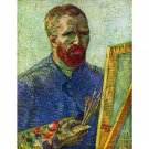 Self-portrait in front easel by Van Gogh - 24x32 Inch Rolled Canvas Wall Art Print