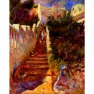 Stairs in Algier by Renoir - 24x32 Inch Rolled Canvas Wall Art Print