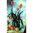 Still Life, vase with Tulips by Cezanne - 24x32 Inch Rolled Canvas Wall Art Print Still Life, vase with Tulips by Cezanne - 24x32 Inch Rolled Canvas Wall Art Print