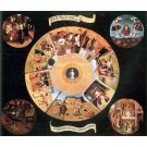 Table with scenes of the seven deadly sins by Bosch - 24x32 Inch Rolled Canvas Wall Art Print Table with scenes of the seven deadly sins by Bosch - 24x32 Inch Rolled Canvas Wall Art Print