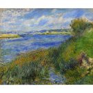 The Banks of the Seine at Champrosay, 1876 - 24x32 Inch Rolled Canvas Wall Art Print