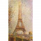 The Eiffel Tower by Seurat - 24x32 Inch Rolled Canvas Wall Art Print