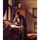 The Geographer by Vermeer - 24x32 Inch Rolled Canvas Wall Art Print The Geographer by Vermeer - 24x32 Inch Rolled Canvas Wall Art Print