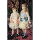 The girls Cahen d'Anvers by Renoir - 24x32 Inch Rolled Canvas Wall Art Print