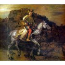 The Polish Rider by Rembrandt - 24x32 Inch Rolled Canvas Wall Art Print The Polish Rider by Rembrandt - 24x32 Inch Rolled Canvas Wall Art Print