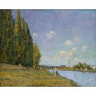 The Seine at Billancourt, 1879 - 24x32 Inch Rolled Canvas Wall Art Print