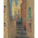 The Street to the Church, Villefranche-sur-Mer, 1928 - 24x32 Inch Rolled Canvas Wall Art Print