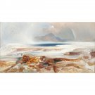 Thomas Moran - Hot Springs of the Yellowstone - 24x32 Inch Rolled Canvas Wall Art Print Thomas Moran - Hot Springs of the Yellowstone - 24x32 Inch Rolled Canvas Wall Art Print