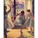 Three dancers in a practice room by Degas - 24x32 Inch Rolled Canvas Wall Art Print