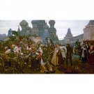 Vasily Surikov - Morning of the Execution of the Streltsy - 24x32 Inch Rolled Canvas Wall Art Print