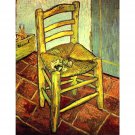 Vincent's chair with pipe by Van Gogh - 24x32 Inch Rolled Canvas Wall Art Print