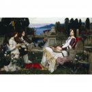 Waterhouse, John William - Saint Cecilia - 1895 - 24x32 Inch Rolled Canvas Wall Art Print