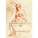 Women at the Toilet by Manet - 24x32 Inch Rolled Canvas Wall Art Print