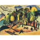 Forest Walk by August Macke - 30x40 Inch Rolled Poster Wall Art Print Forest Walk by August Macke - 30x40 Inch Rolled Poster Wall Art Print