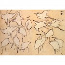 Hokusai - Cranes - 30x40 Inch Rolled Poster Wall Art Print