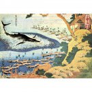 Hokusai - Ocean Landscape and Whale - 30x40 Inch Rolled Poster Wall Art Print