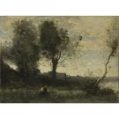Jean-Baptiste-Camille Corot - The Wood Gatherer - 30x40 Inch Rolled Poster Wall Art Print