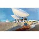 Joaquin Sorolla y Bastida - Arreglando las redes - 30x40 Inch Rolled Poster Wall Art Print