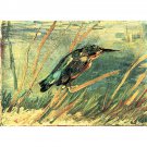 Kingfisher by Van Gogh - 30x40 Inch Rolled Poster Wall Art Print