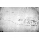Liegender female with right leg by Klimt - 30x40 Inch Rolled Poster Wall Art Print