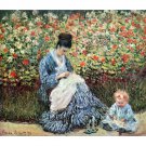Madame Monet and child by Monet - 30x40 Inch Rolled Poster Wall Art Print