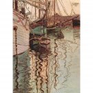 Sailboats in wellenbewegtem water (The port of Trieste) by Egon Schiele - 30x40 Inch Rolled Poster W Sailboats in wellenbewegtem water (The port of Trieste) by Egon Schiele - 30x40 Inch Rolled Poster W