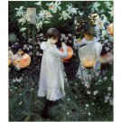 Sargent Carnation Lily Lily Rose Another version  - 30x40 Inch Rolled Poster Wall Art Print