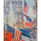 Day of allied victory, 1917 by Hassam - 30x40 Inch Rolled Canvas Wall Art Print