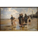 En route pour la peche (Setting Out to Fish) by John Singer Sargent, 1878 - 30x40 Inch Rolled Canvas