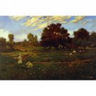 Fall Scene near Sisterdale, 1909 - 30x40 Inch Rolled Canvas Wall Art Print