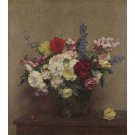 Ignace-Henri-Theodore Fantin-Latour - The Rosy Wealth of June  - 30x40 Inch Rolled Canvas Wall Art P