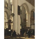 Interior of a Protestant Church with Gothic motifs of the Old Church in Amsterdam. 1669 - 30x40 Inch Interior of a Protestant Church with Gothic motifs of the Old Church in Amsterdam. 1669 - 30x40 Inch