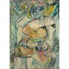 Willem de Kooning - Woman, II - 30x40 Inch Rolled Canvas Wall Art Print