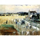 1875 Berthe Morisot - Un percher de blanchisseuses - 40x50 Inch Rolled Poster Wall Art Print