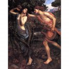 Apollo and Daphne waterhouse - 40x50 Inch Rolled Poster Wall Art Print