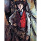 Boy in Red Waistcoat by Cezanne - 40x50 Inch Rolled Poster Wall Art Print