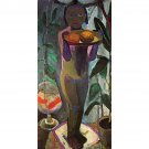 Child with goldfish glass by Paula Modersohn - 40x50 Inch Rolled Poster Wall Art Print